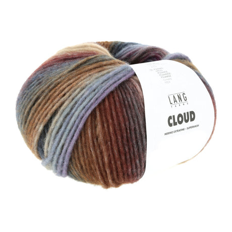Lang Yarns Cloud Yarn, 260m / 100g – Chestnut/Petrol (0012)