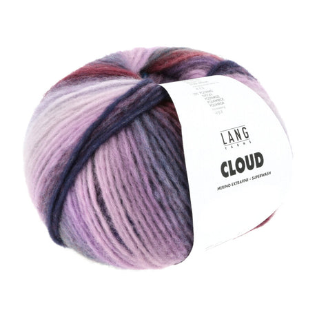 Lang Yarns Cloud Yarn, 260m / 100g – Lavender/Petrol/Pink (0018)