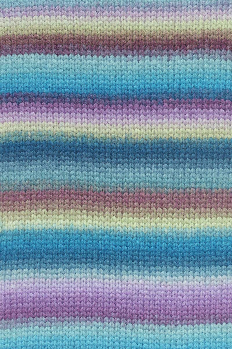 Lang Yarns Cloud Yarn, 260m / 100g – Petrol/Turquoise/Purple/Light Green (0019), yarn texture