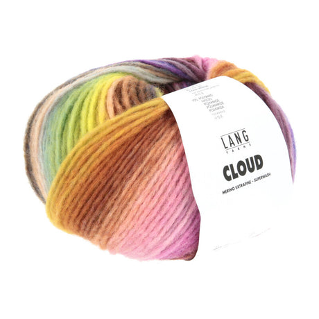 Lang Yarns Cloud Yarn, 260m / 100g – Orange/Navy/Yellow/Plum (0031)