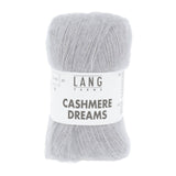 Lang Yarns Cashmere Dreams Yarn, 290m / 25g – Light Grey Mélange (0023)