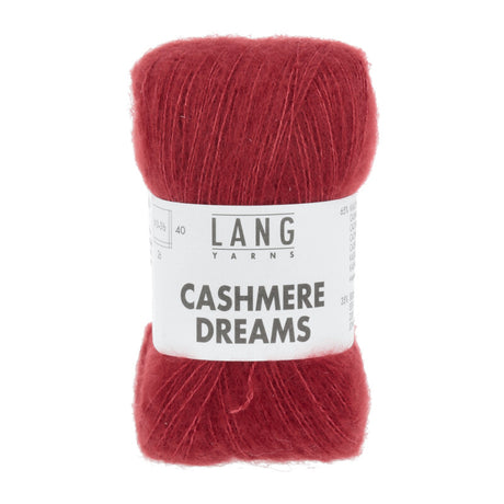 Lang Yarns Cashmere Dreams Yarn, 290m / 25g – Red (0060)