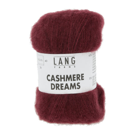 Lang Yarns Cashmere Dreams Yarn, 290m / 25g – Bordeaux (0064)