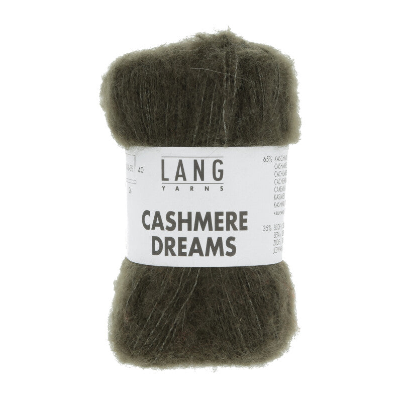 Lang Yarns Cashmere Dreams Yarn, 290m / 25g – Olive (0098)