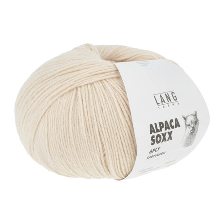 Lang Yarns Alpaca Soxx 6-ply Yarn, 390m / 150g – Cream (0002)
