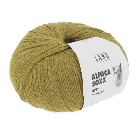 Lang Yarns Alpaca Soxx 6-ply Yarn, 390m / 150g – Dark Yellow Mélange (0013)
