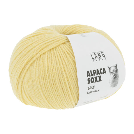 Lang Yarns Alpaca Soxx 6-ply Yarn, 390m / 150g – Yellow (0014)