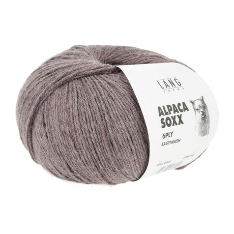 Lang Yarns Alpaca Soxx 6-ply Yarn, 390m / 150g – Dusky Pink Mélange (0023)