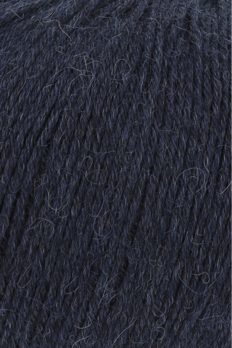 Lang Yarns Alpaca Soxx 6-ply Yarn, 390m / 150g – Blue Marine Mélange (0035), yarn texture