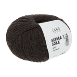 Lang Yarns Alpaca Soxx 6-ply Yarn, 390m / 150g – Dark Brown Mélange (0068)