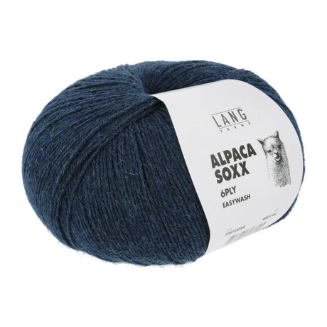 Lang Yarns Alpaca Soxx 6-ply Yarn, 390m / 150g – Petrol Mélange (0088)