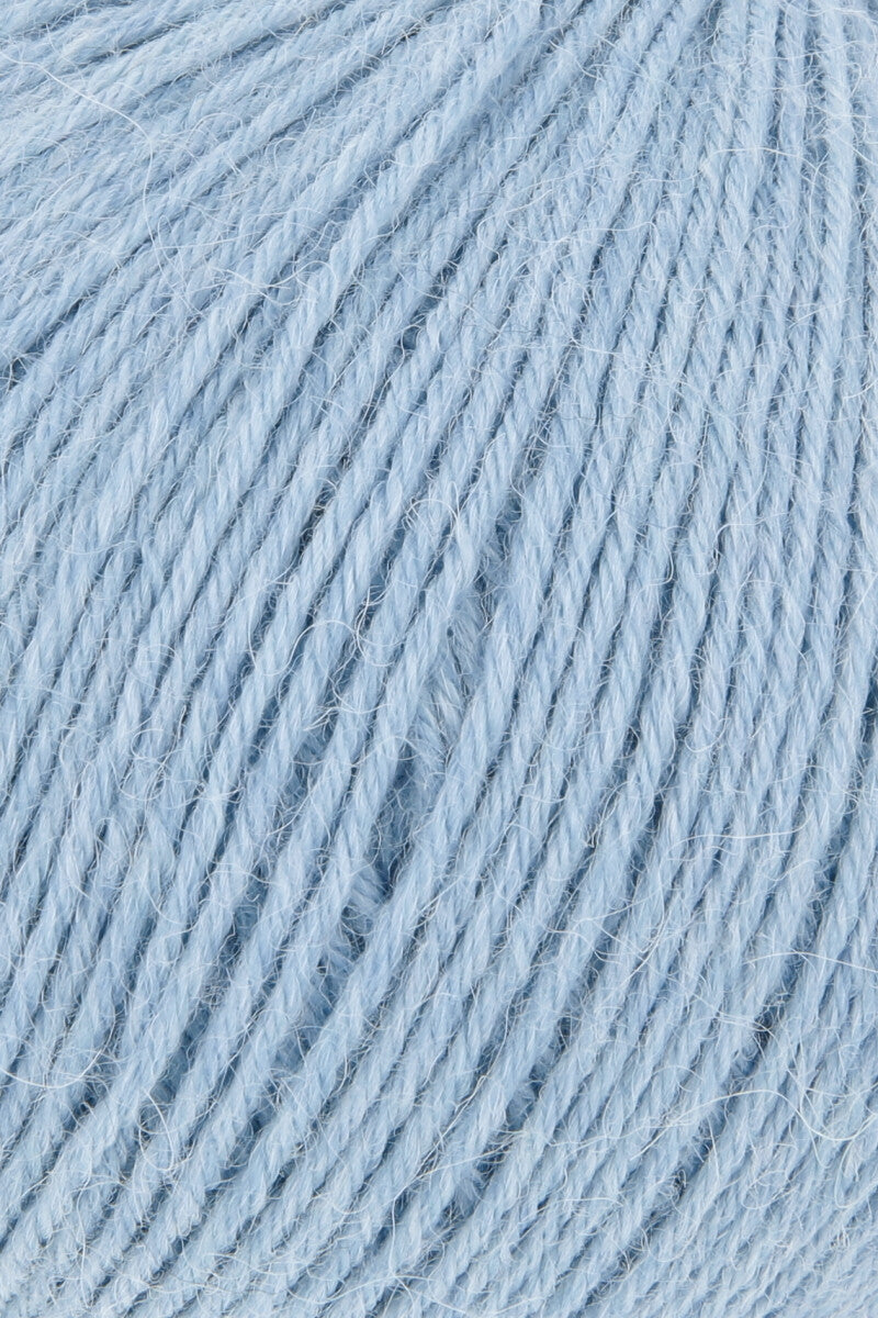 Lang Yarns Alpaca Soxx 6-ply Yarn, 390m / 150g – Sky Blue Mélange (0121), yarn texture