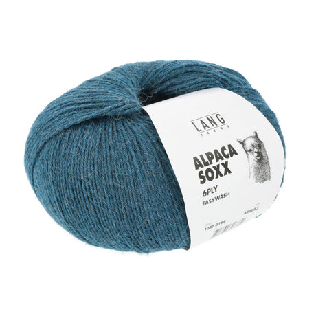 Lang Yarns Alpaca Soxx 6-ply Yarn, 390m / 150g – Light Petrol Mélange (0188)