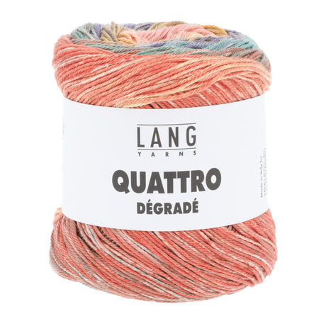 Lang Yarns Quattro Dégradé – 100g / 240m – Rose/Lilac/Orange (0013)