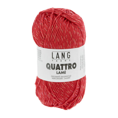 Lang Yarns Quattro Lamé – 50g / 120m – Tomato (0061)