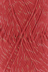 Lang Yarns Quattro Lamé – 50g / 120m – Tomato (0061) – detail