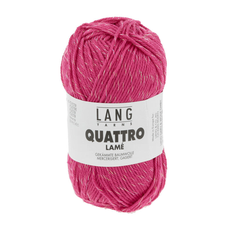 Lang Yarns Quattro Lamé – 50g / 120m – Pink (0065)