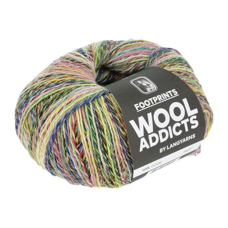 Lang Yarns Footprints – 100g / 400m – Green/Yellow/Rose (0006)