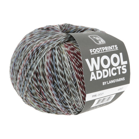 Lang Yarns Footprints – 100g / 400m – Bordeaux/Grey/Lavender (0021)