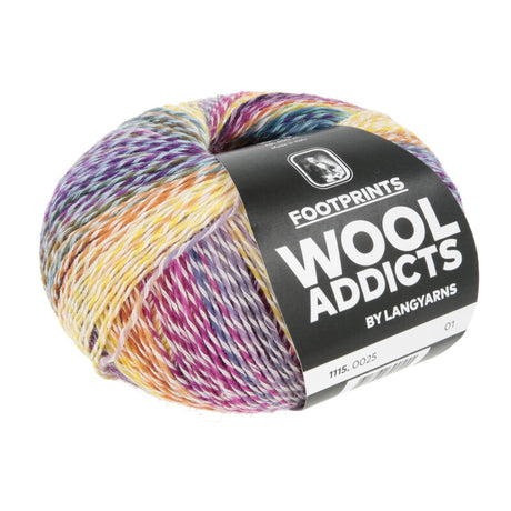Lang Yarns Footprints – 100g / 400m – Purple/Turquoise/Yellow (0025) – B view