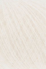 Lang Yarns Mohair 21 Yarn, 375m / 25g – Egg White (0002), yarn texture