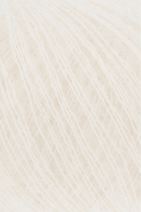 Lang Yarns Mohair 21 Yarn, 375m / 25g – Egg White (0002), yarn texture