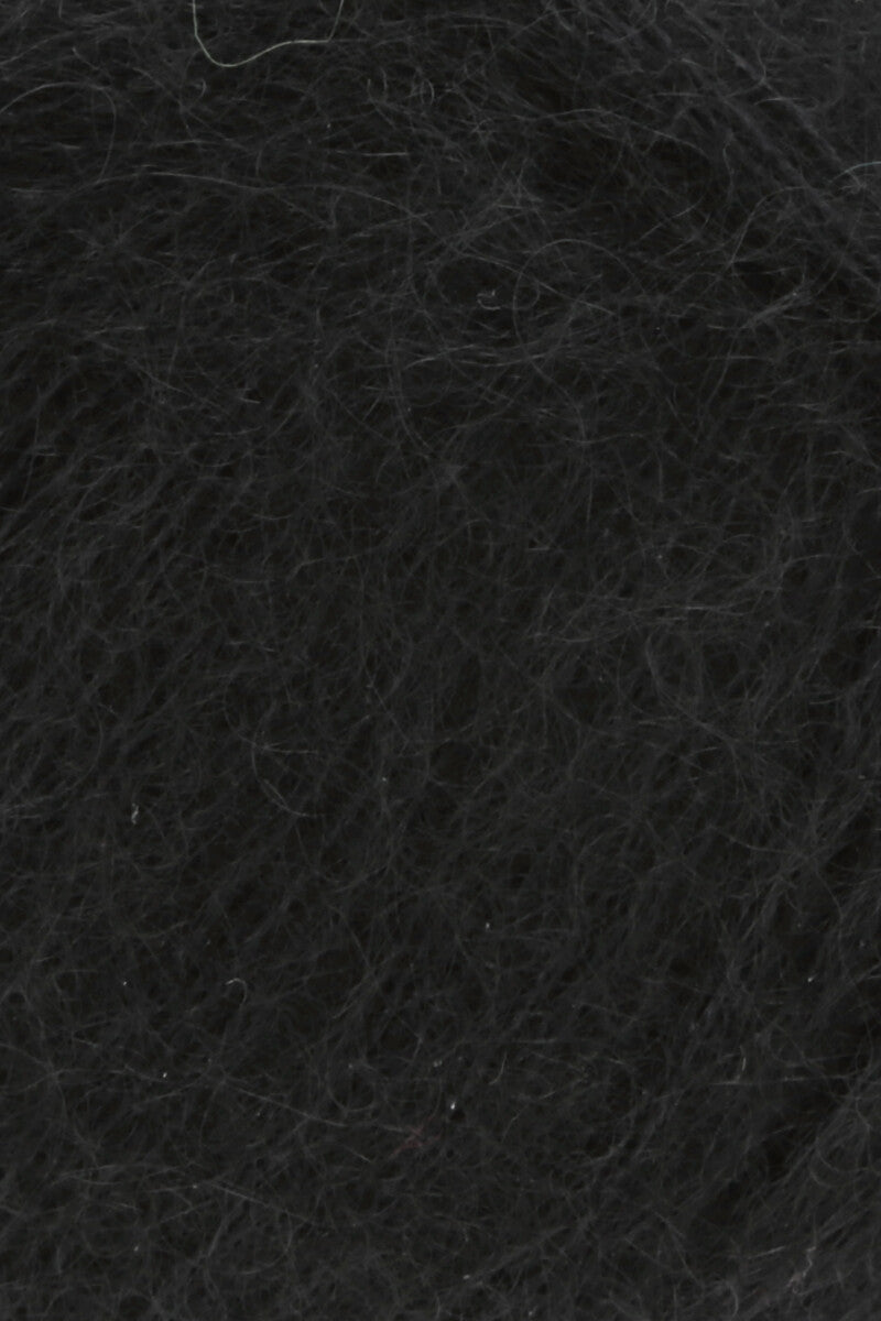 Lang Yarns Mohair 21 Yarn, 375m / 25g – Black (0004), yarn texture