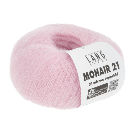 Lang Yarns Mohair 21 Yarn, 375m / 25g – Baby Rose (0009)