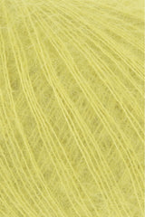 Lang Yarns Mohair 21 Yarn, 375m / 25g – Sun Yellow (0014), yarn texture