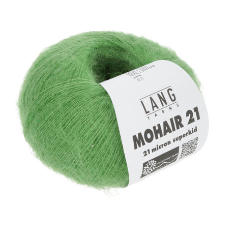Lang Yarns Mohair 21 Yarn, 375m / 25g – Light Green (0016)