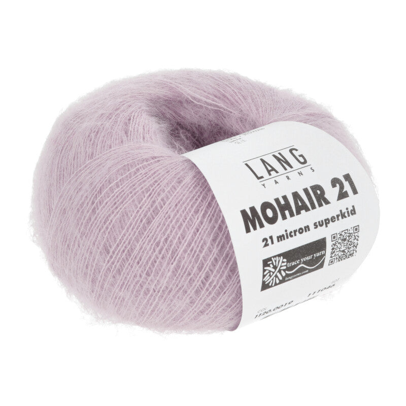 Lang Yarns Mohair 21 Yarn, 375m / 25g – Rose (0019)