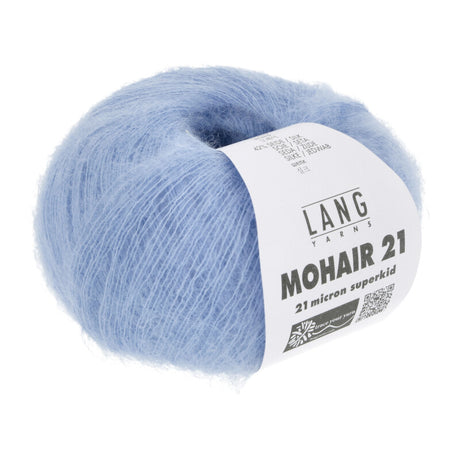 Lang Yarns Mohair 21 Yarn, 375m / 25g – Light Blue (0021)