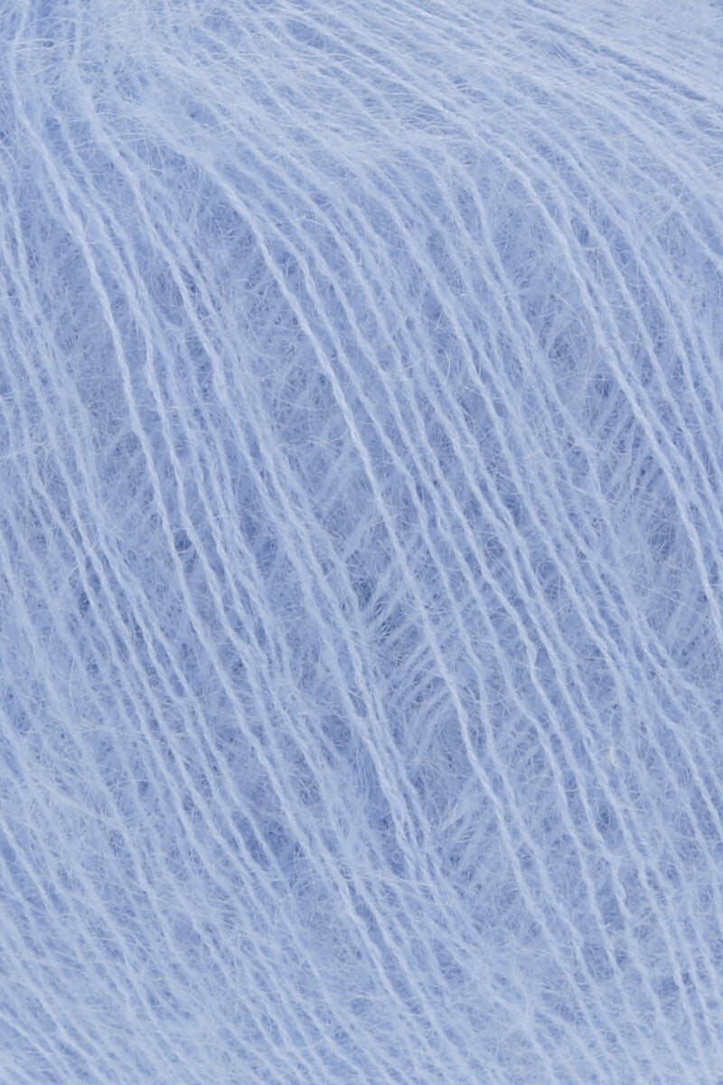 Lang Yarns Mohair 21 Yarn, 375m / 25g – Light Blue (0021), yarn texture