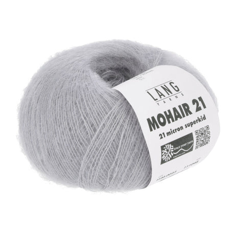 Lang Yarns Mohair 21 Yarn, 375m / 25g – Silver (0023)