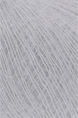 Lang Yarns Mohair 21 Yarn, 375m / 25g – Silver (0023), yarn texture