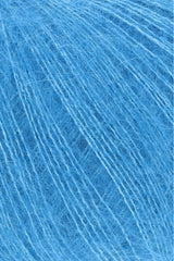 Lang Yarns Mohair 21 Yarn, 375m / 25g – Turquoise (0079), yarn texture