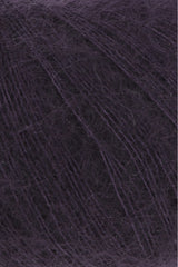 Lang Yarns Mohair 21 Yarn, 375m / 25g – Dark Purple (0090), yarn texture