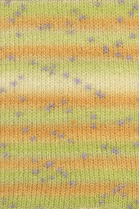 Lang Yarns Cloud Tweed – Yellow/Green (0003), yarn texture