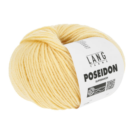 Lang Yarns Poseidon yarn, Light Yellow, colour 0013, ball photograph