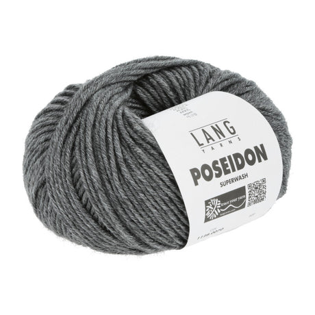 Lang Yarns Poseidon yarn, Dark Grey, colour 0070, ball photograph