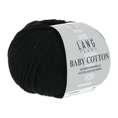 Lang Yarns Baby Cotton – 50g / 180m – Black (0004)