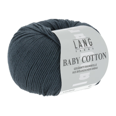 Lang Yarns Baby Cotton – 50g / 180m – Dark Grey (0070)