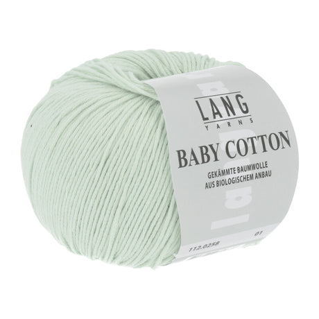 Lang Yarns Baby Cotton – 50g / 180m – Pale Green (0258)