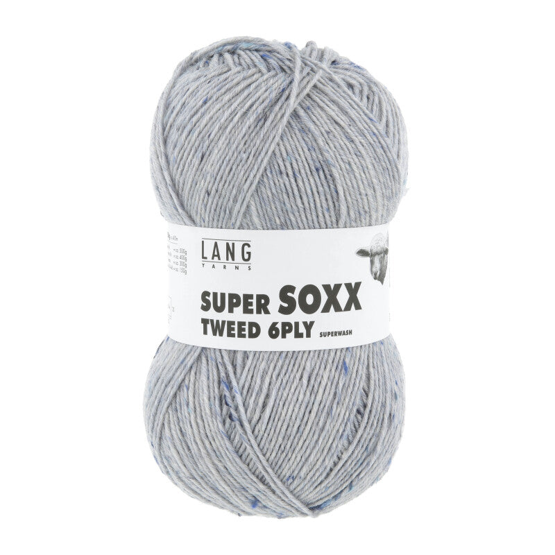 Lang Yarns Super Soxx Tweed 6-ply – 150g / 410m – Light Jeans (0033)