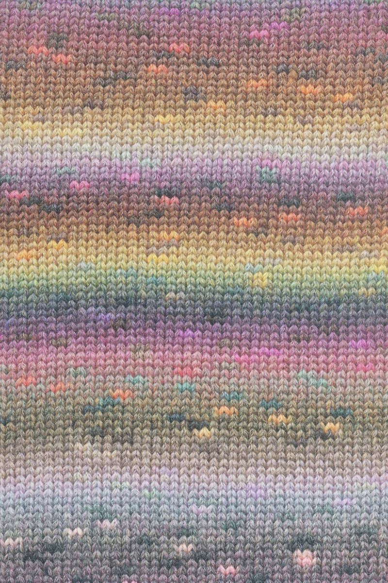 Lang Yarns Magnolia – 100g / 250m – Mustard Yellow/Grey/Fuchsia (0001) – detail
