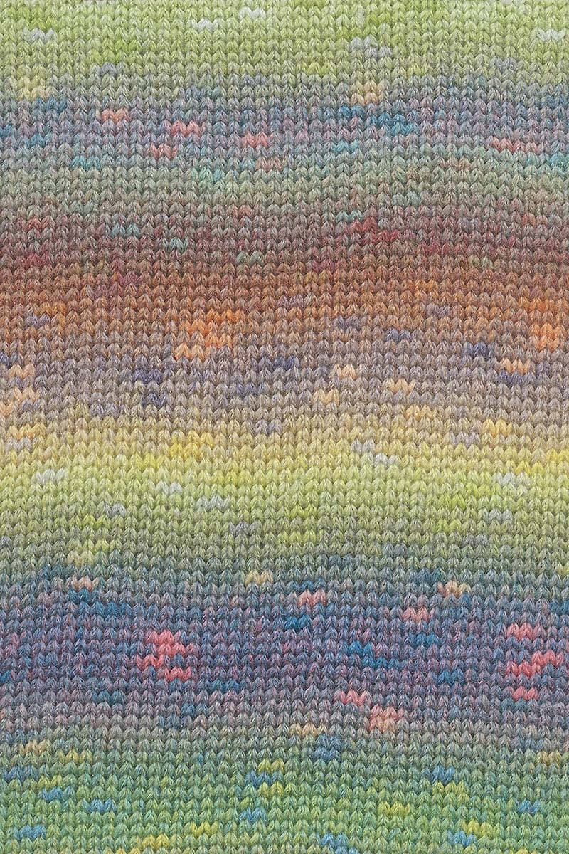 Lang Yarns Magnolia – 100g / 250m – Lime/Yellow/Blue (0015) – detail