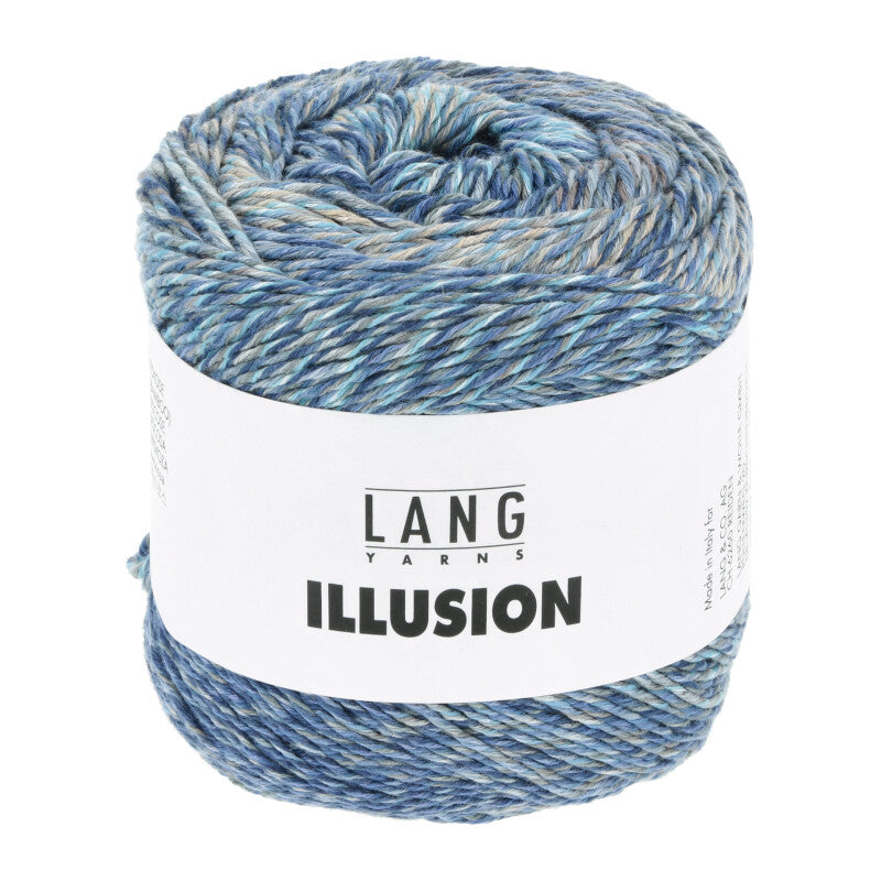 Lang Yarns Illusion – 100g / 270m – Blue/Grey/Beige (0006)