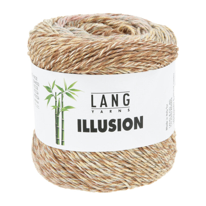 Lang Yarns Illusion – 100g / 270m – Brown/Cloud/Yellow/Pink (0008)