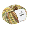 Lang Yarns Lisboa yarn, Yellow/Olive/Brown/Orange, colour 0005, ball photograph
