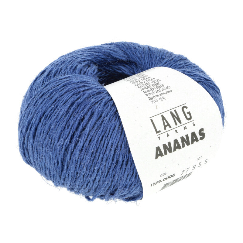 Lang Yarns Ananas yarn, Blue, colour 0006, ball photograph